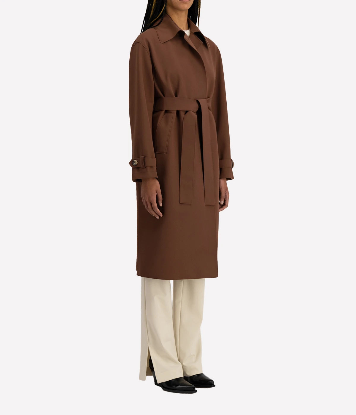 *FINAL SALE* Dropped Shoulder Scube Coat in Brown