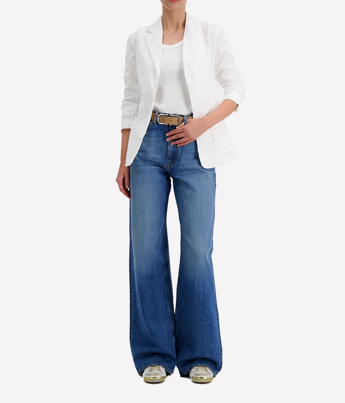 Dublin Linen Blazer in White