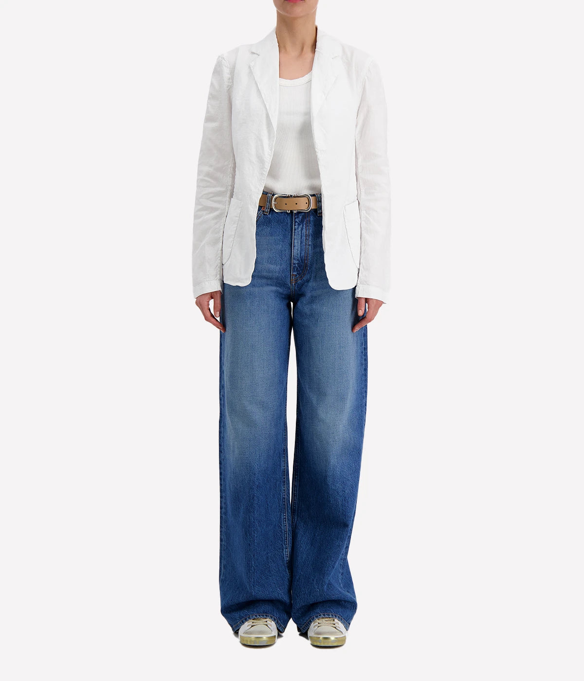 Dublin Linen Blazer in White