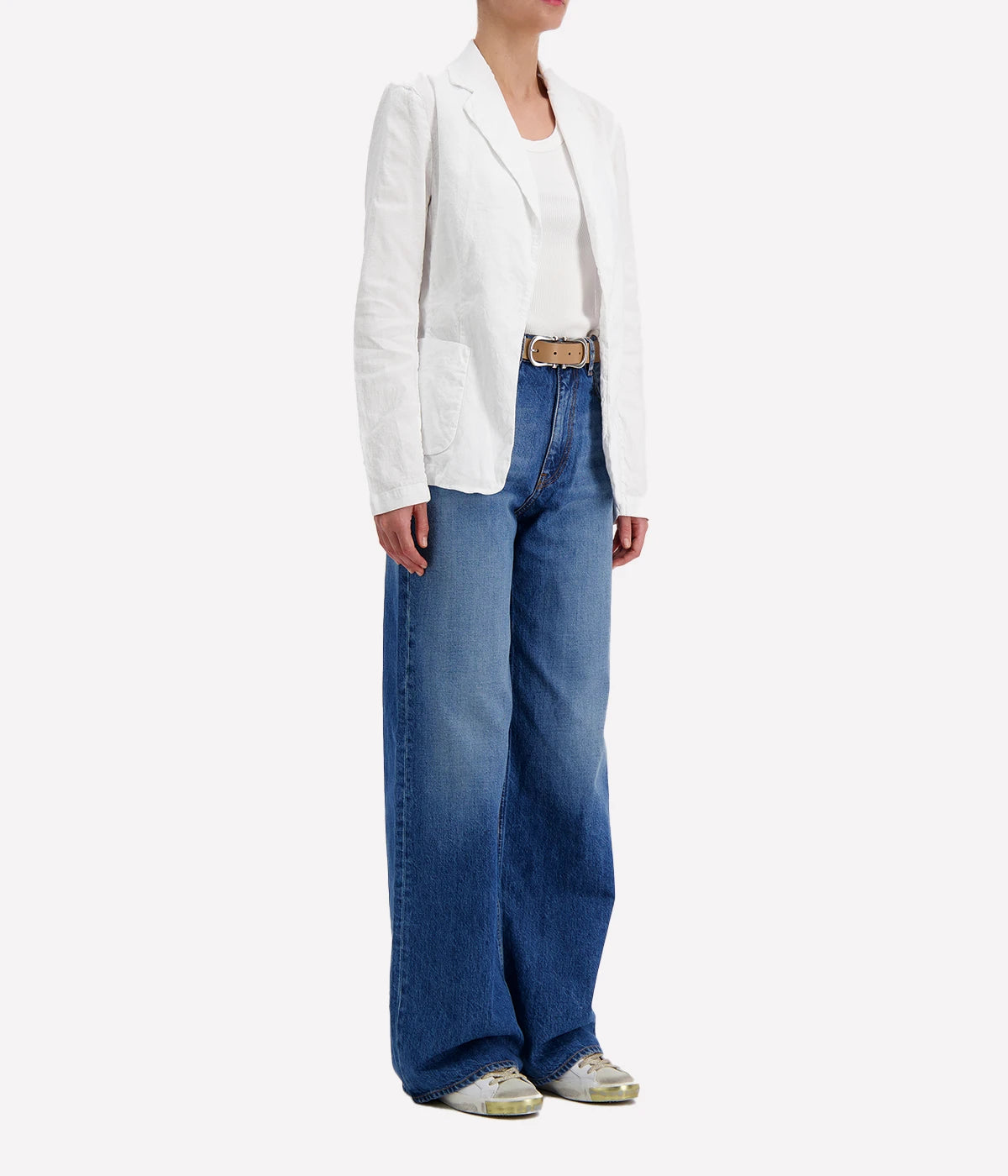 Dublin Linen Blazer in White