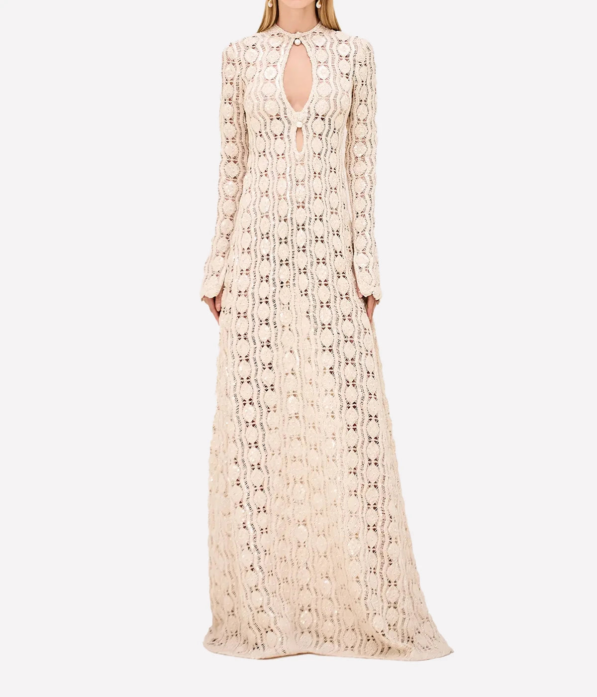 Niccola Dress in Beaded Macrame