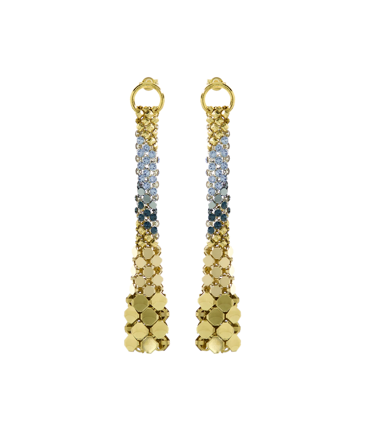 Eiffel Earrings in Gold & Blue