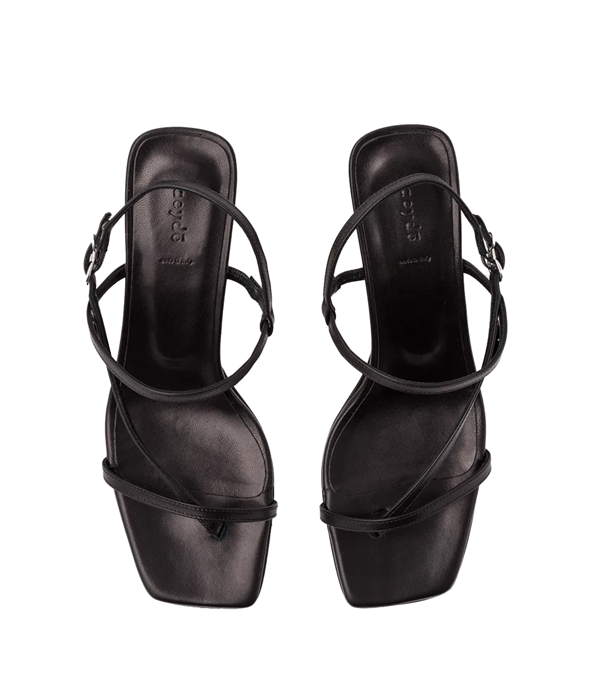 Elise Nappa Leather Sandal in Black