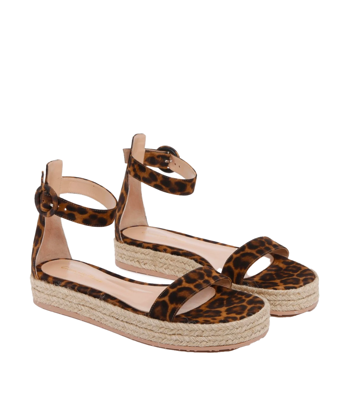 Espadrille Flat in Almond Leopard & Natural