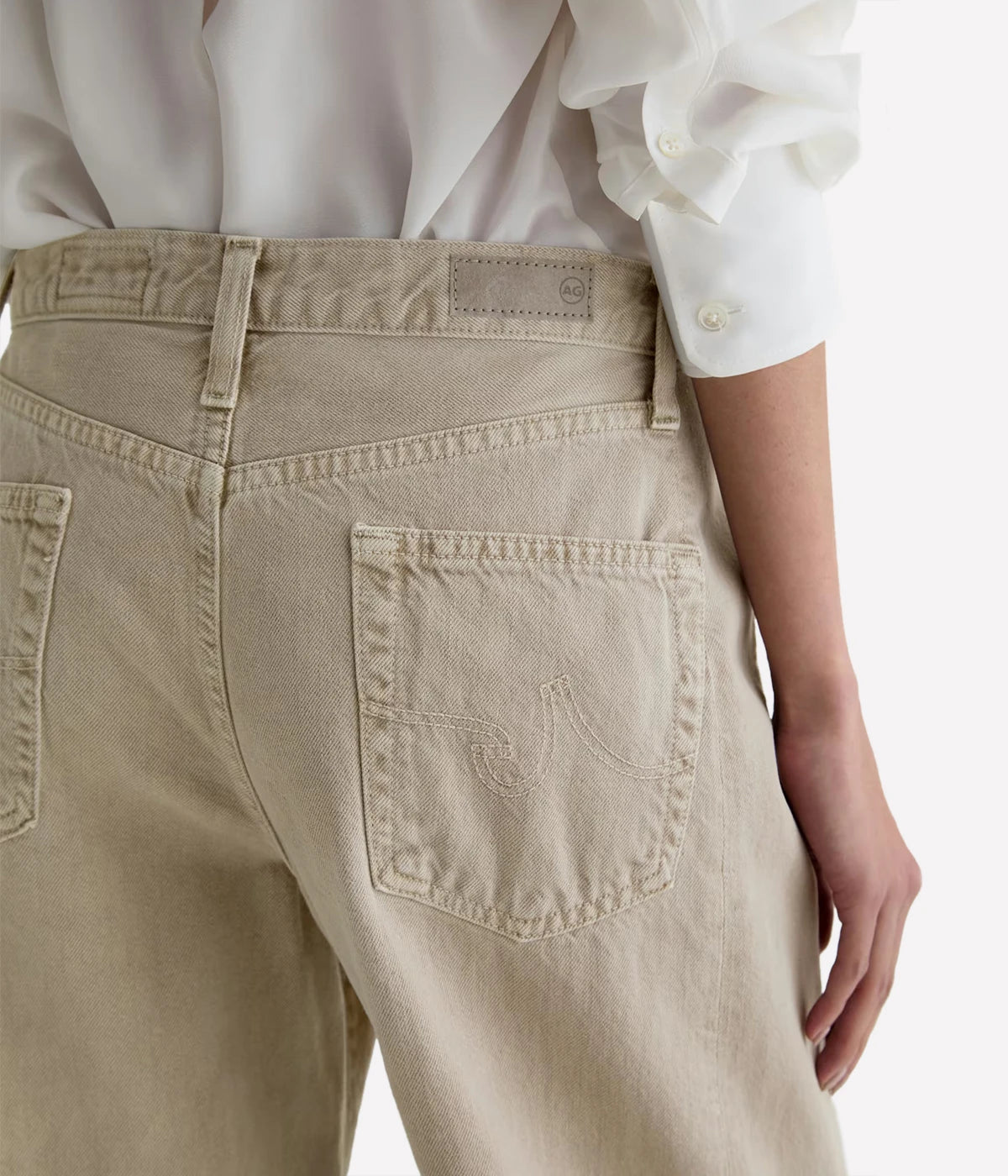 Hattie Crop Jean in Sulfur Light Taupe