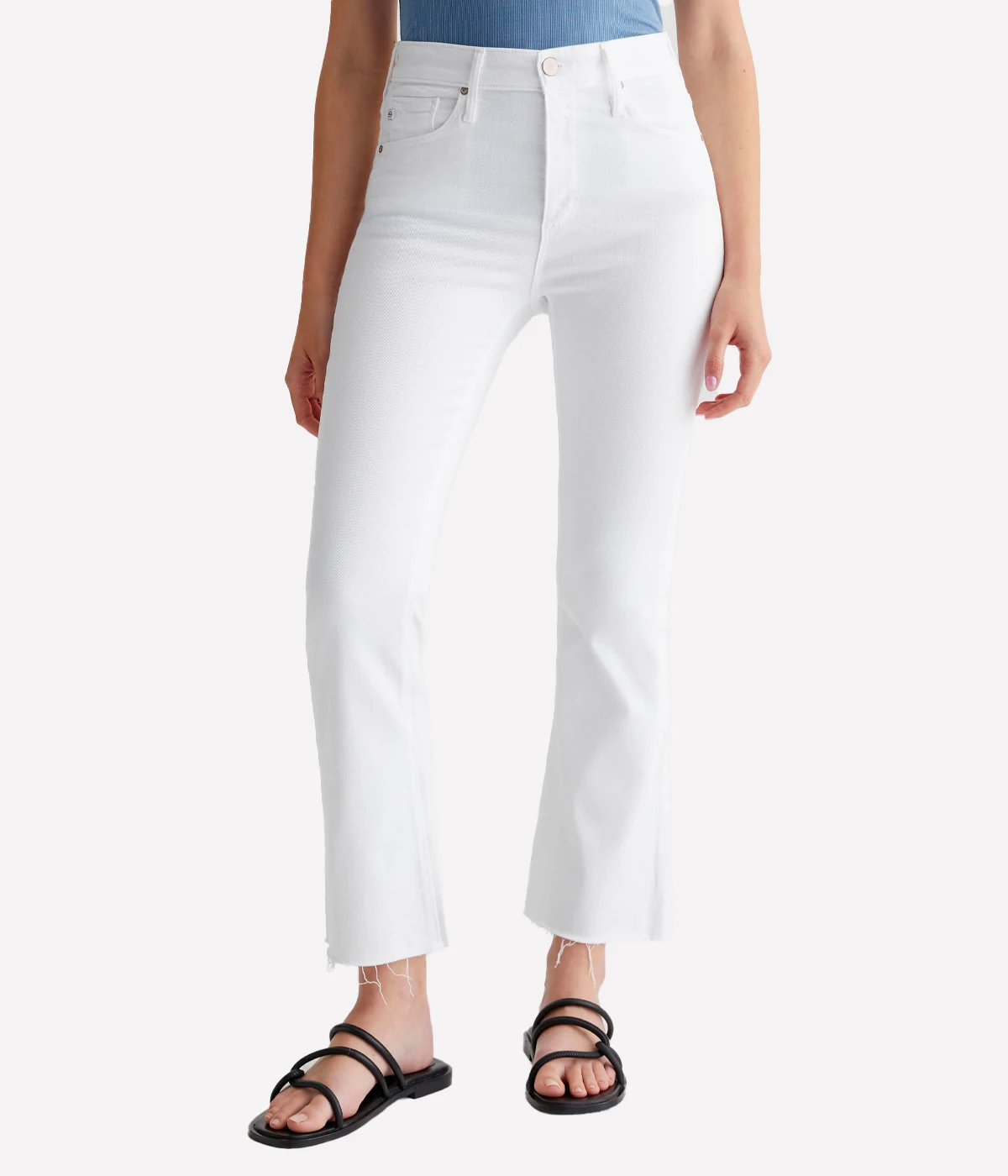 Farrah Boot Crop Jean in Modern White