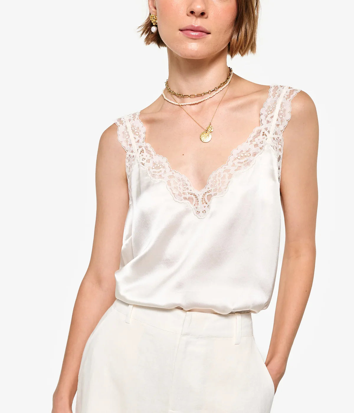 Fernanda Cami Tank in Macadamia