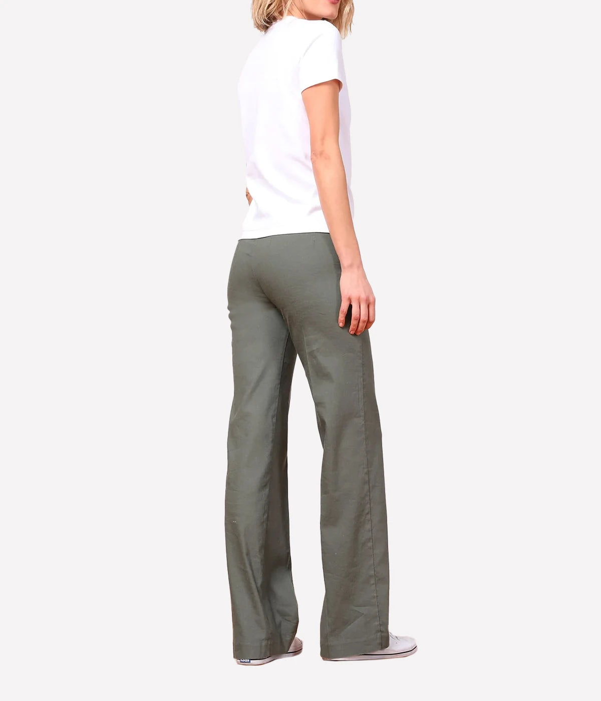 Flavia Linen Pant in Olive