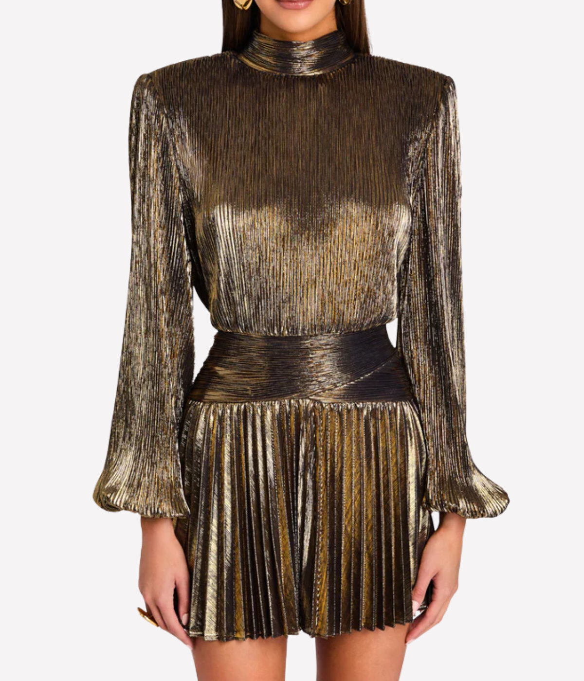 Freja Dress in Antique Gold