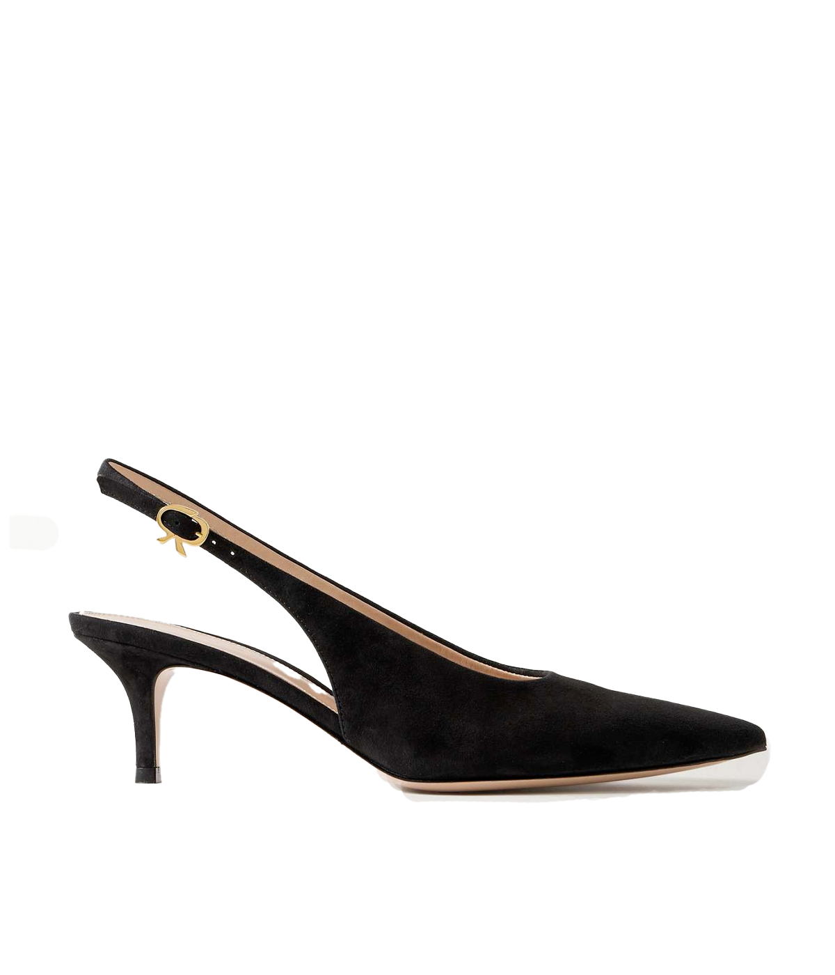 Classic Design: Crafted from soft calf suede, these pumps feature a sleek silhouette that effortlessly enhances any outfit.
Secure Fit: The buckle-fastening slingback strap ensures a stylish and secure fit for all-day wear.
Subtle Lift: The 55mm low heel offers just the right amount of elevation, combining comfort with sophistication.
Sophisticated Edge: The pointed toe adds a refined touch, perfect for elevating both casual and formal looks.
Luxurious Details: Finished with a branded insole and leather lin