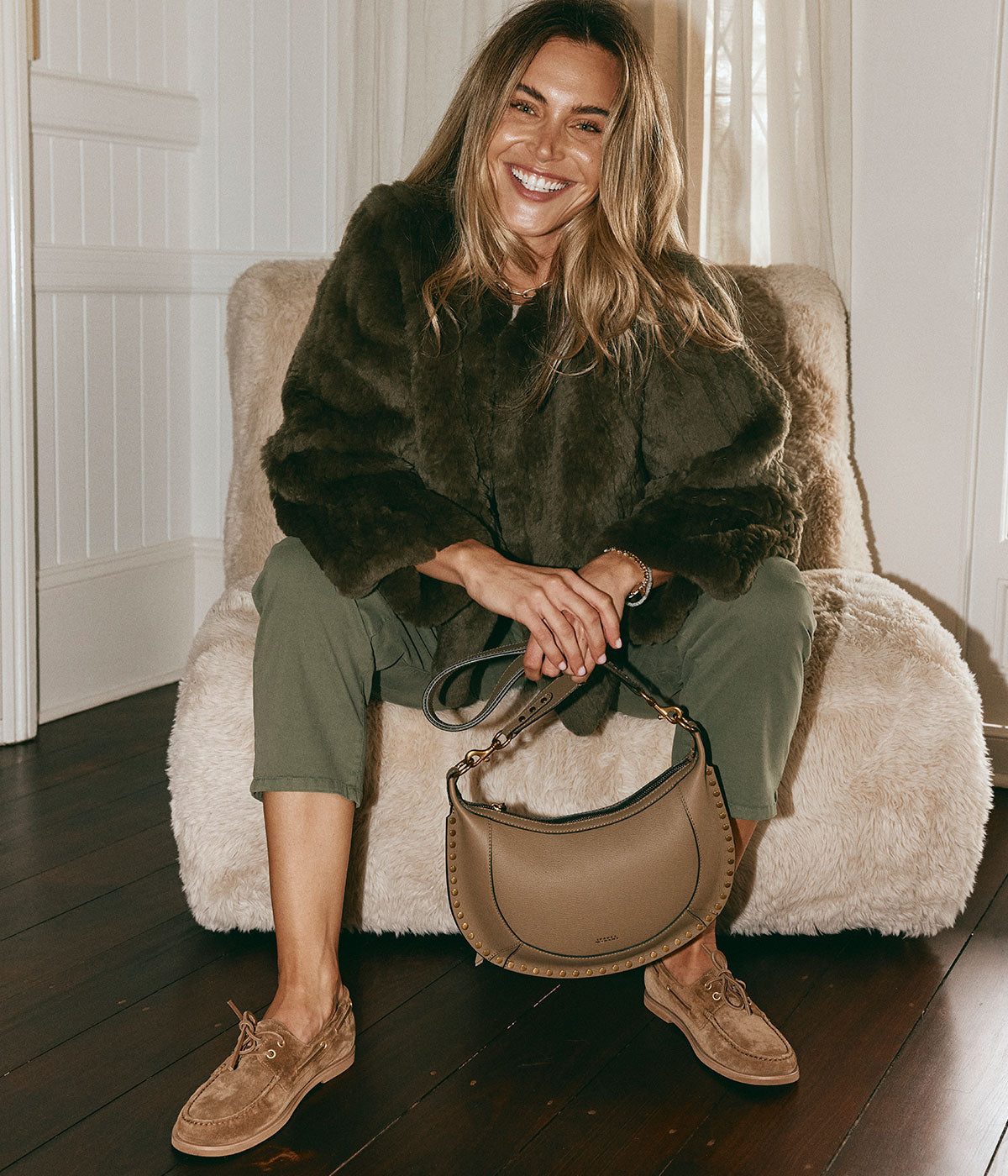 Knitted Rex Rabbit Fur Jacket in Provance