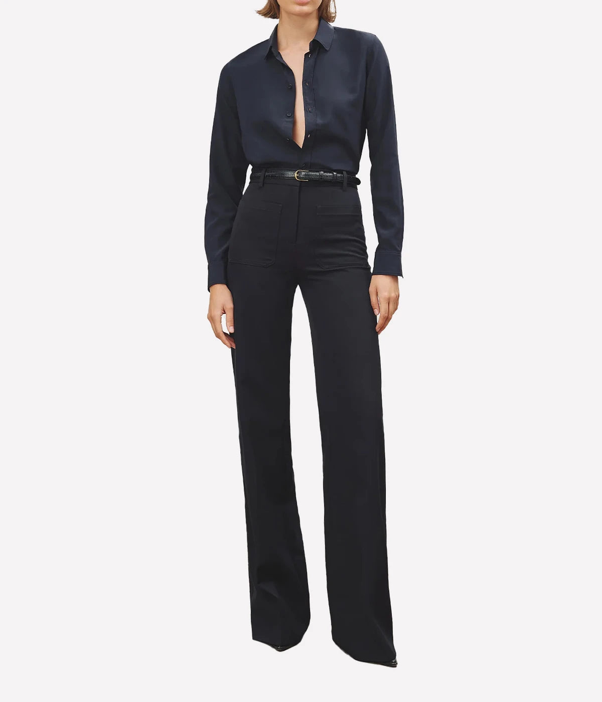 Gaia Slim Shirt in Midnight