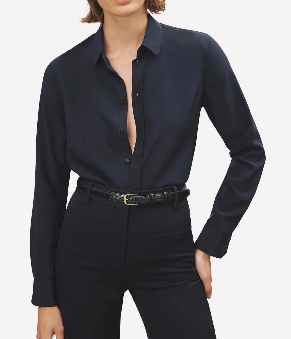 Gaia Slim Shirt in Midnight