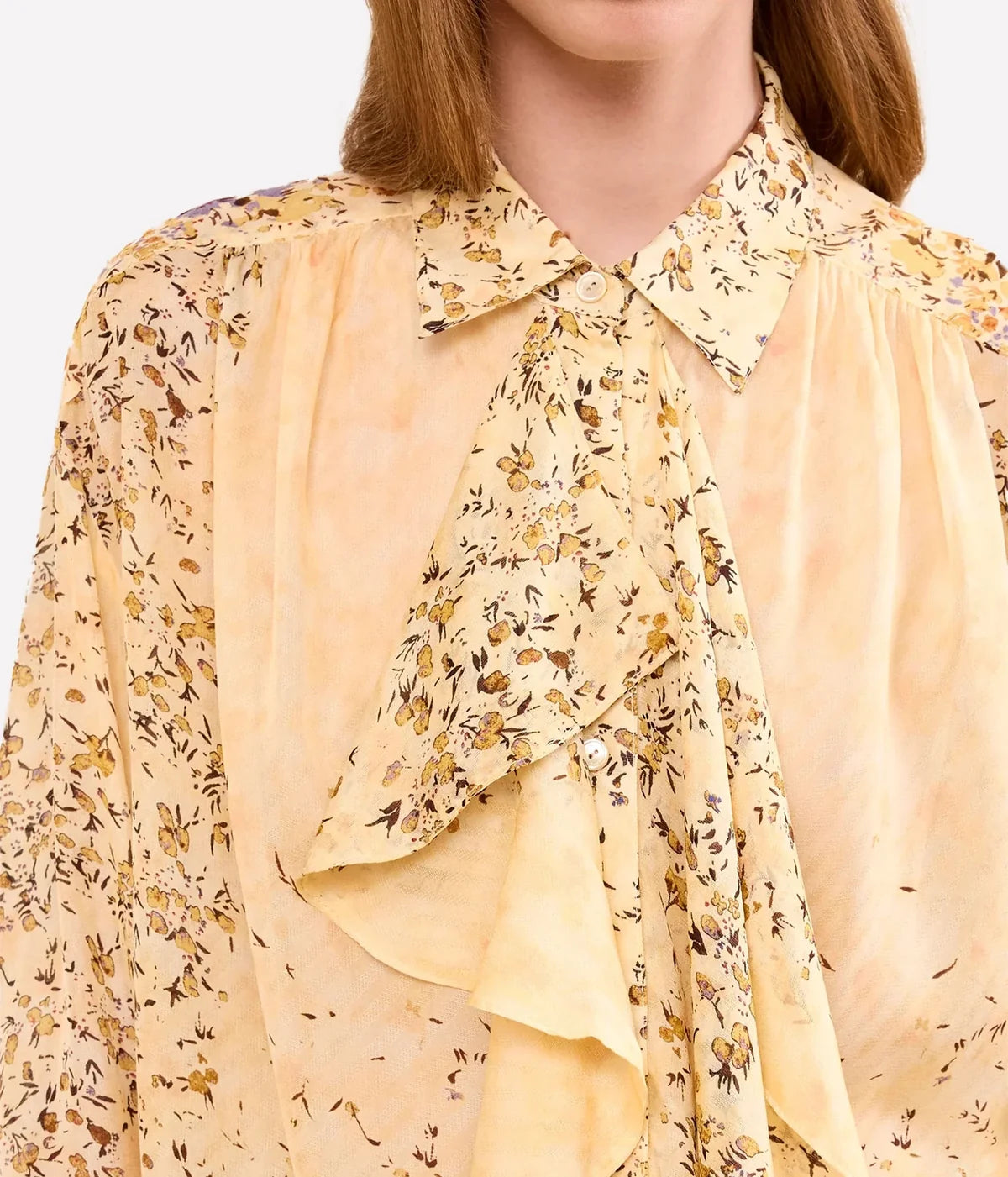 gesture long sleeve blouse in forsythia by ulla johnson