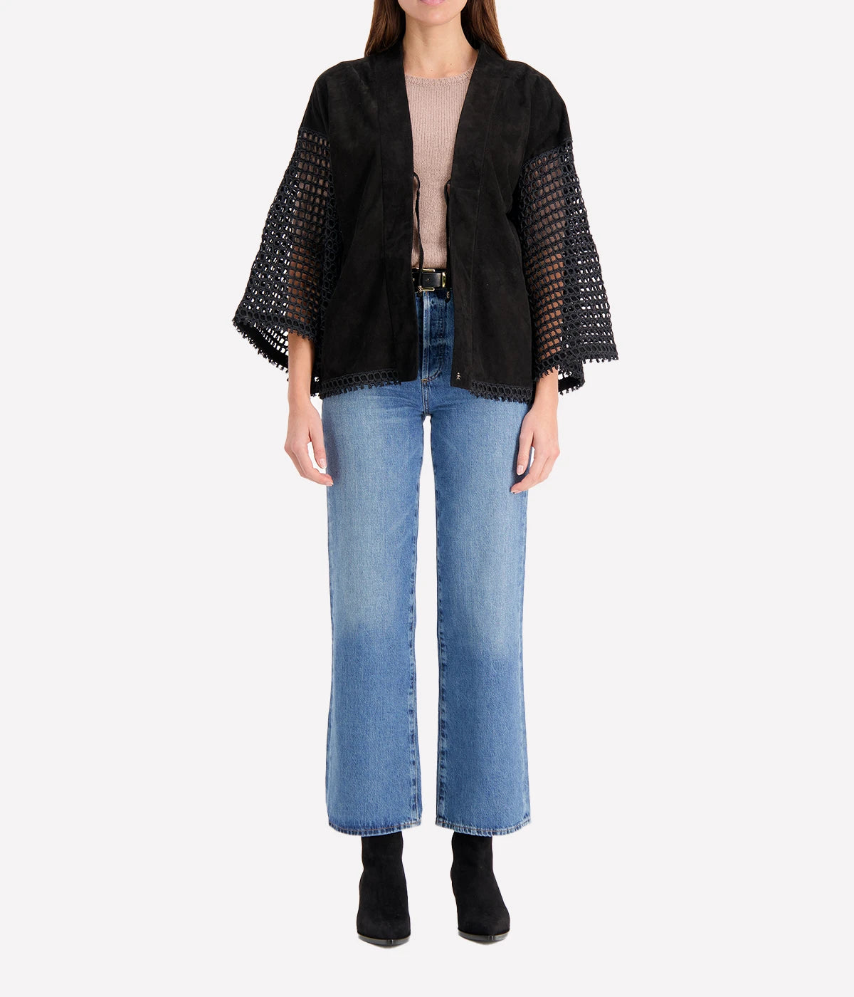 *FINAL SALE* Leather Kimono in Black