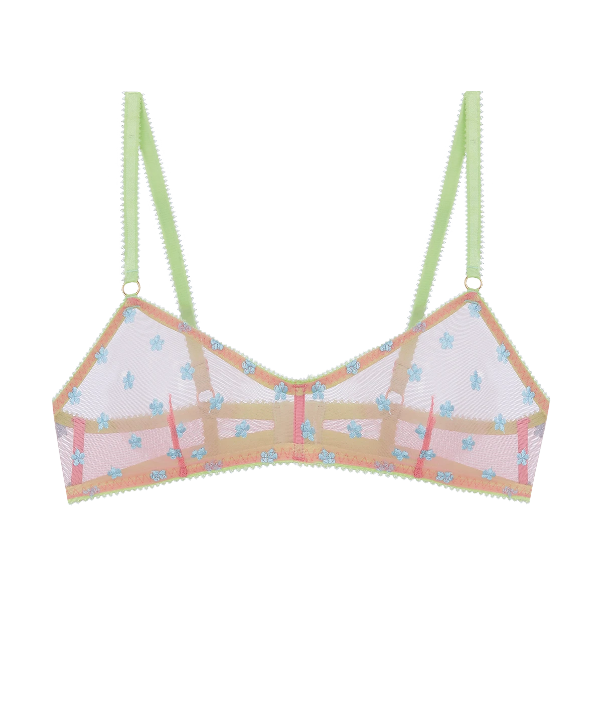 *FINAL SALE* Jamie Embroidered Soft Bra in Pale Rose