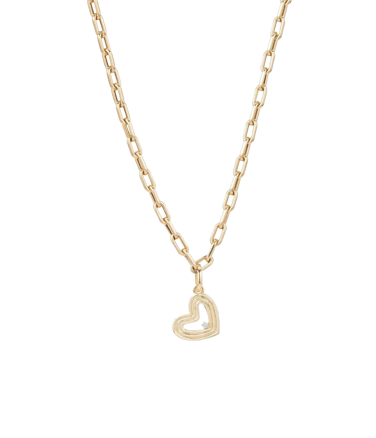 Groovy Diamond Heart Hinged Charm Y14 Fine Jewellery in 14k Yellow Gold