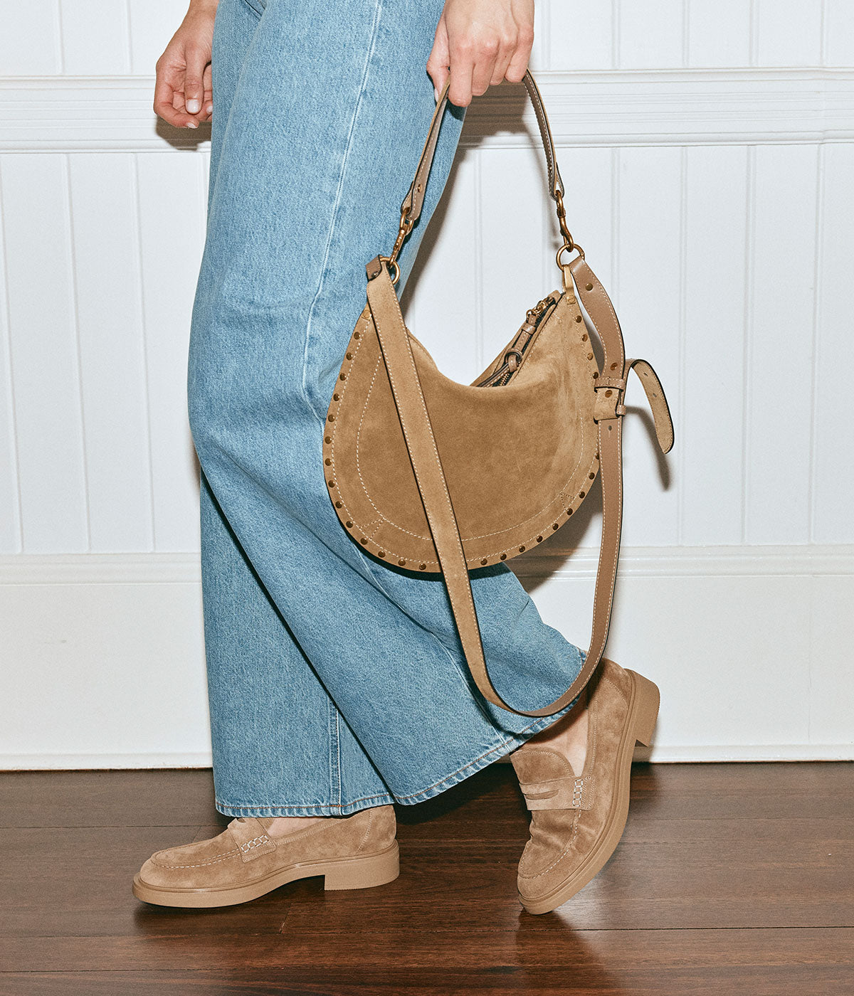 Oskan Soft Zip Bag In Taupe