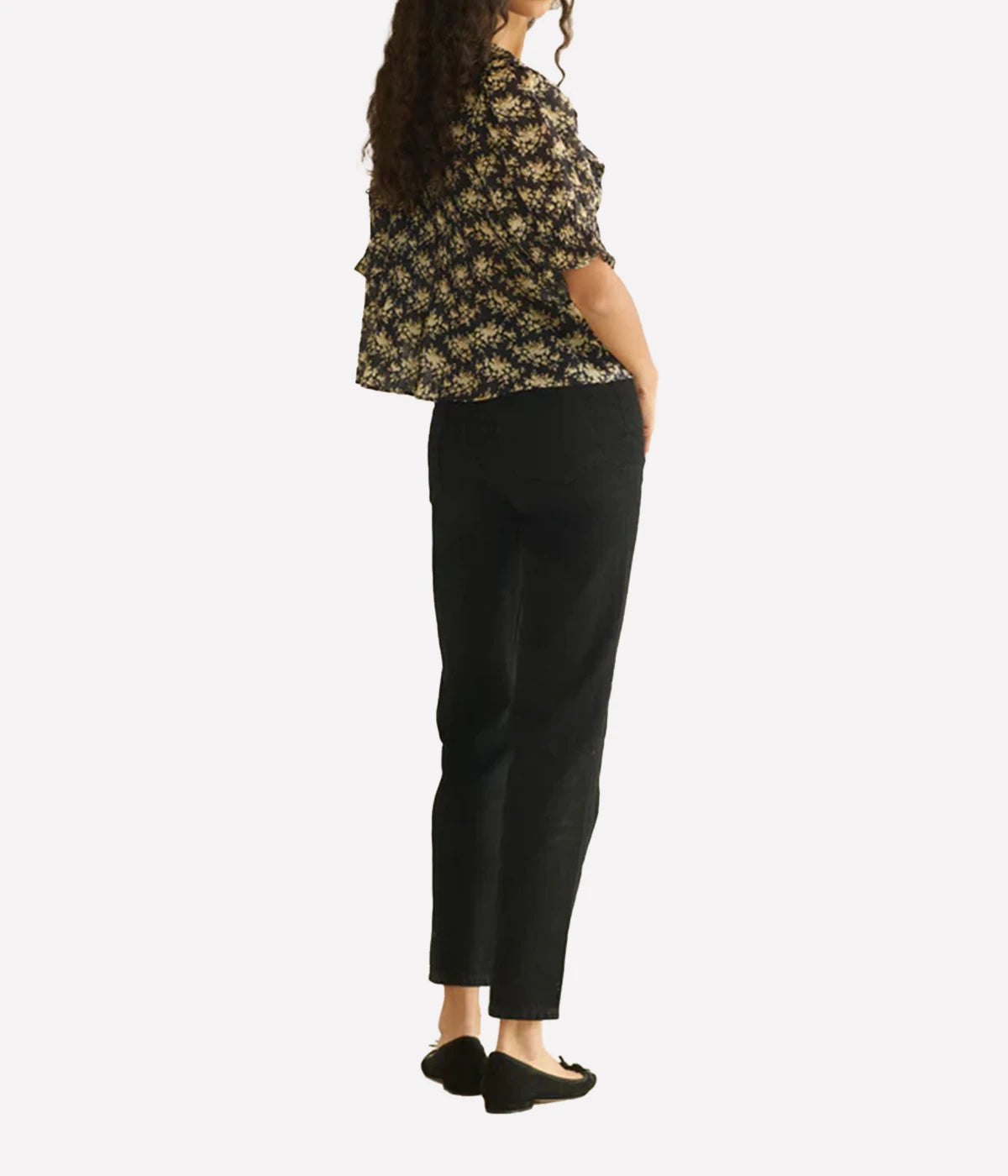 Henri Top in Noir Rosier Floral