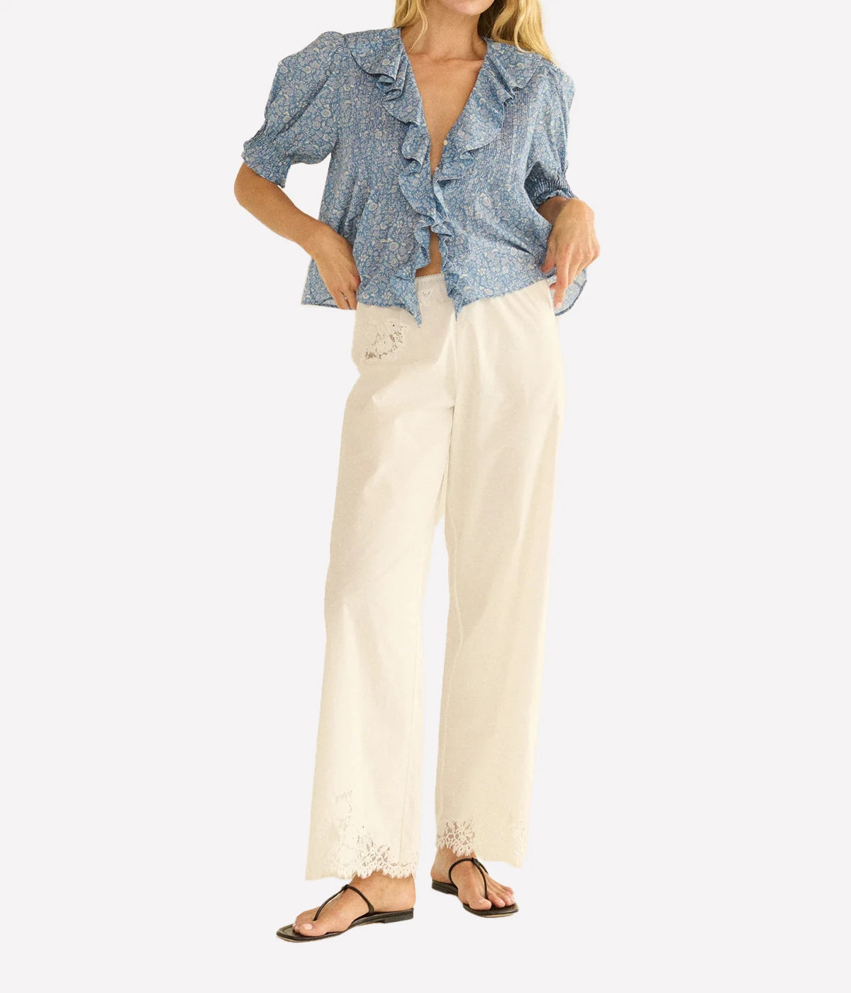 Henri Top In Blue Garden Bloom