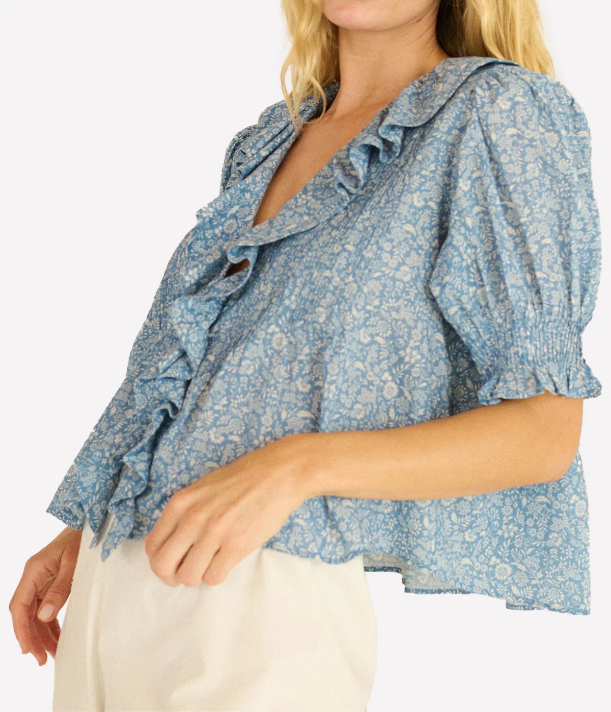 Henri Top In Blue Garden Bloom