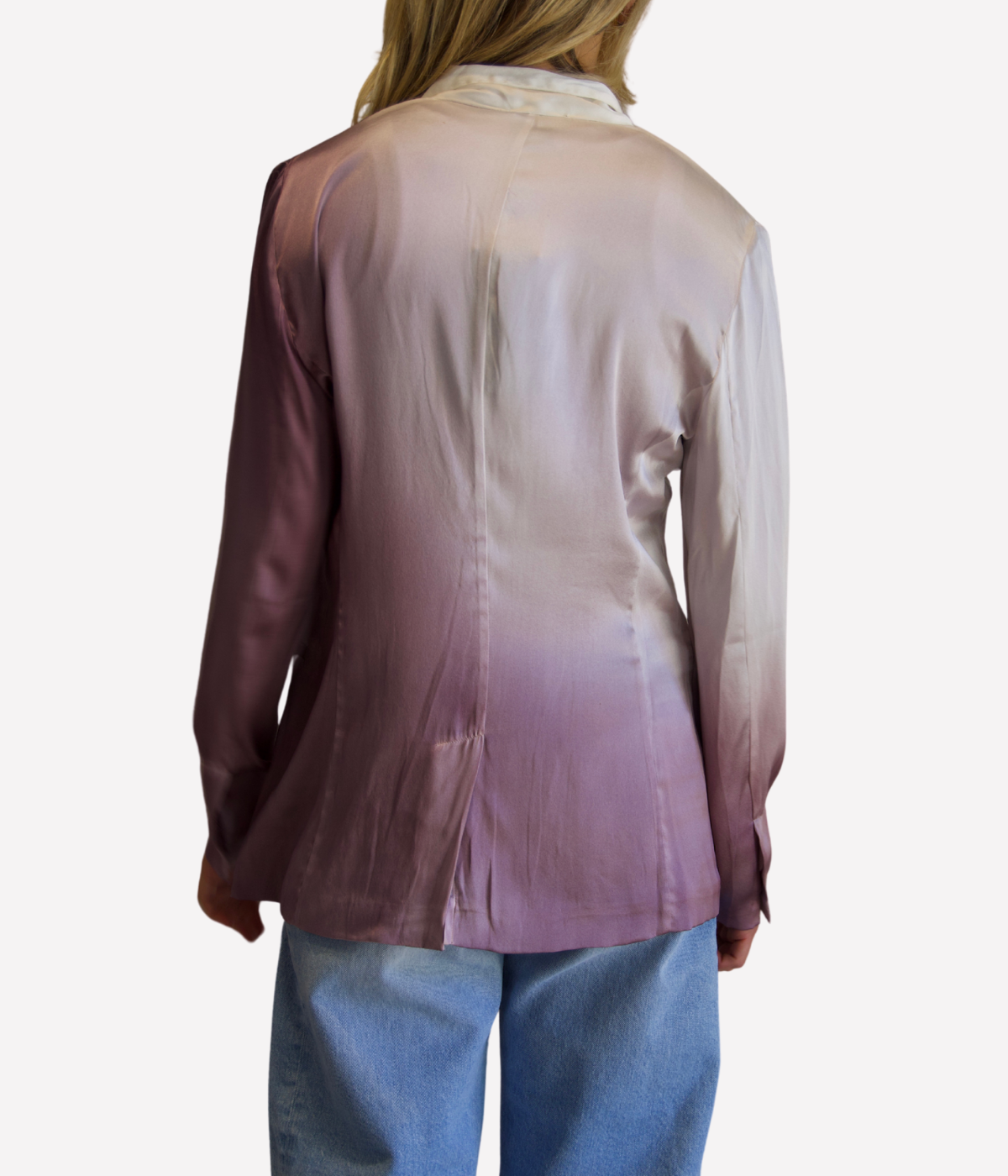 *FINAL SALE* Hand Painted Silk Jacket in Lavender