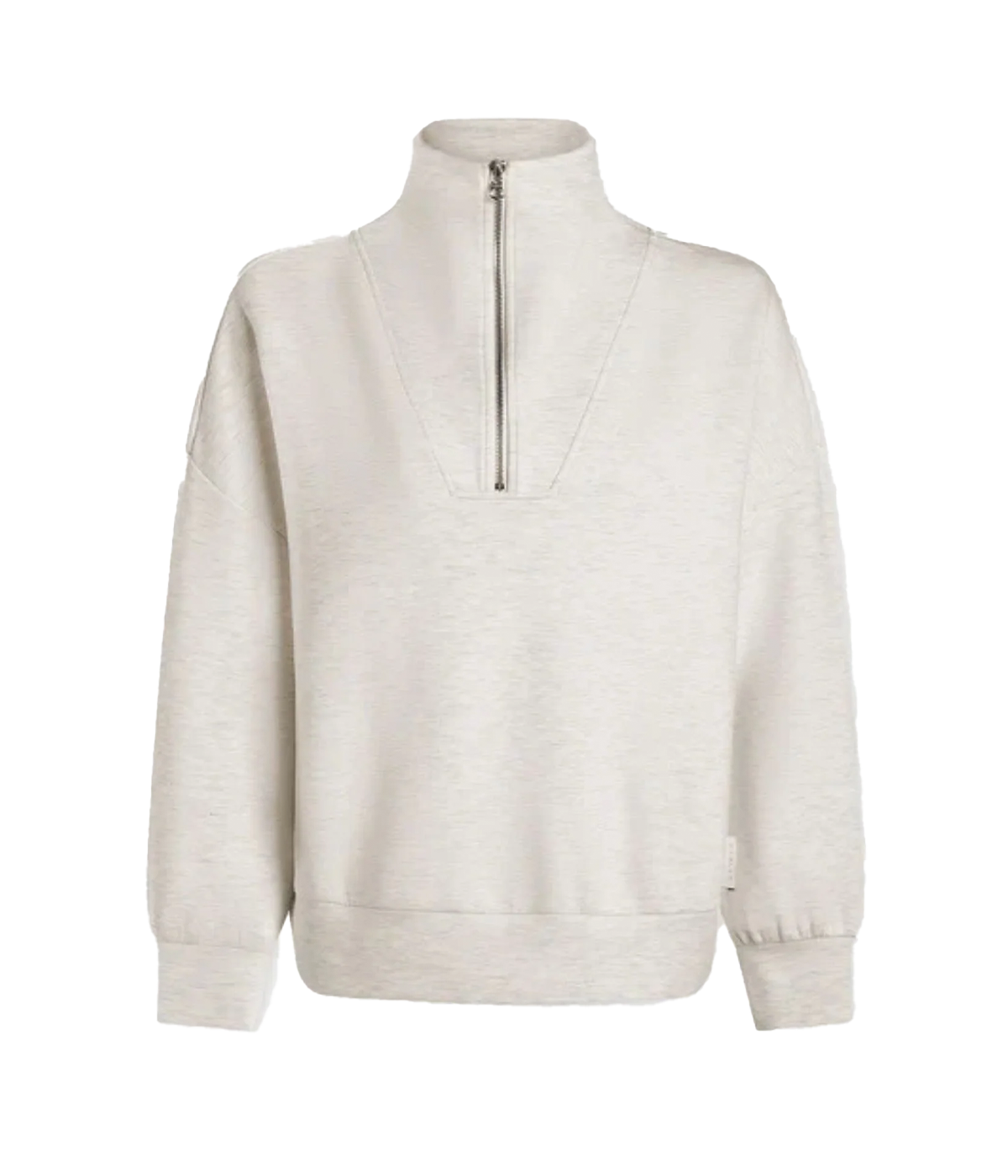 Hawley Half Zip Sweatshirt in Ivory Marl