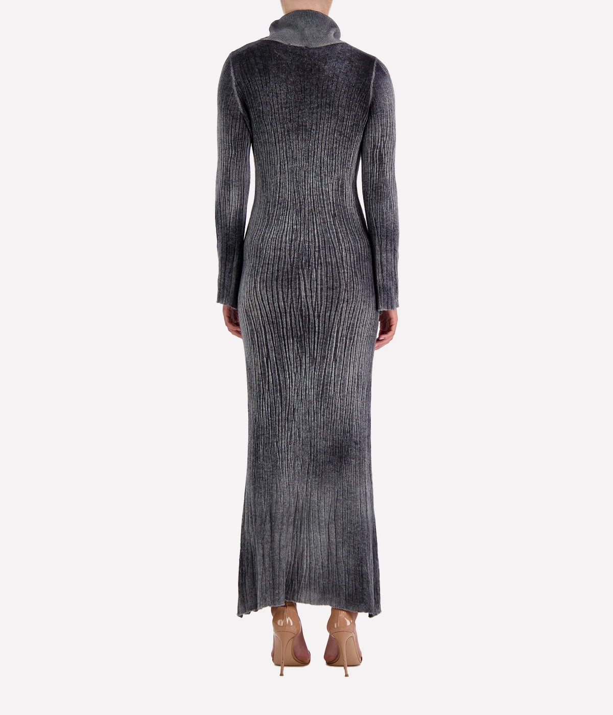 High Neck Light Cashmere Dress in Huskey