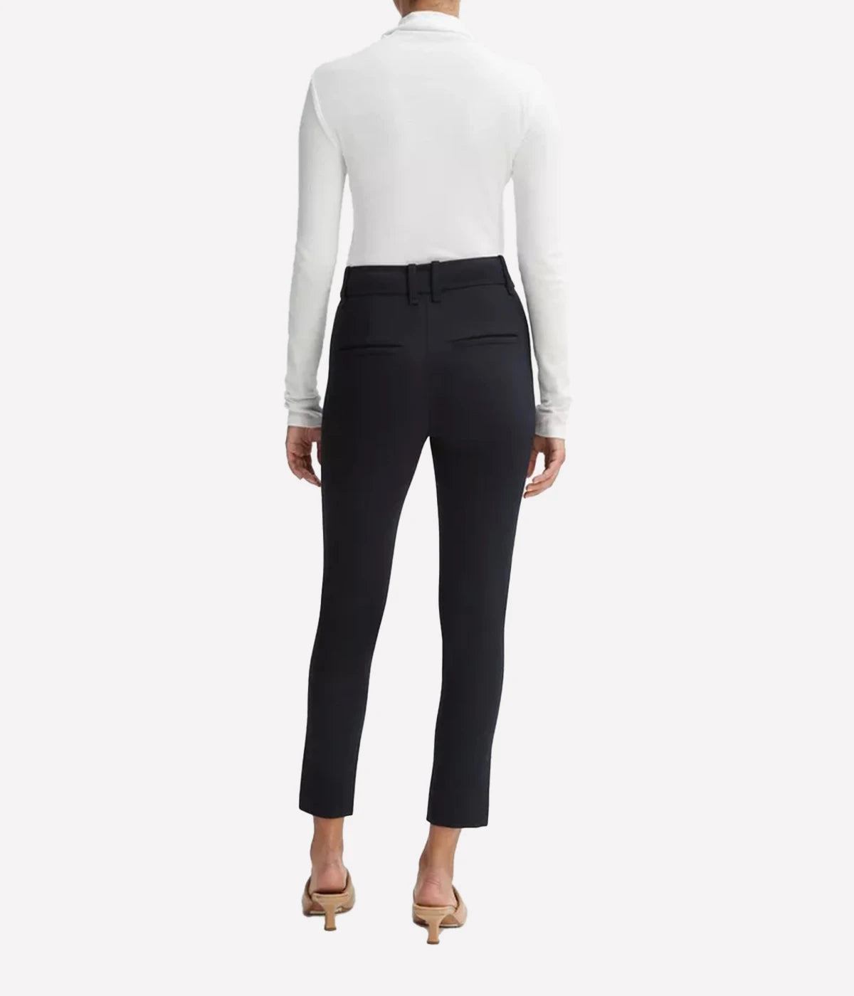 High Waist Cigarette Pant in Black