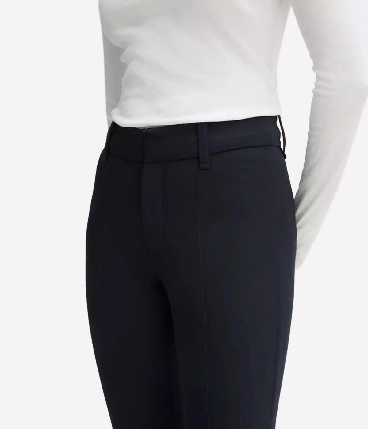 High Waist Cigarette Pant in Black