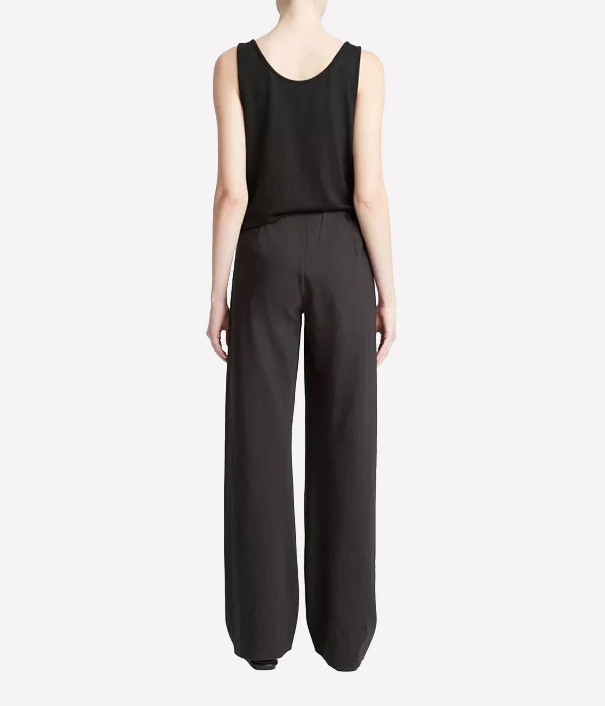 High Waist Cotton Bias Pant in Black