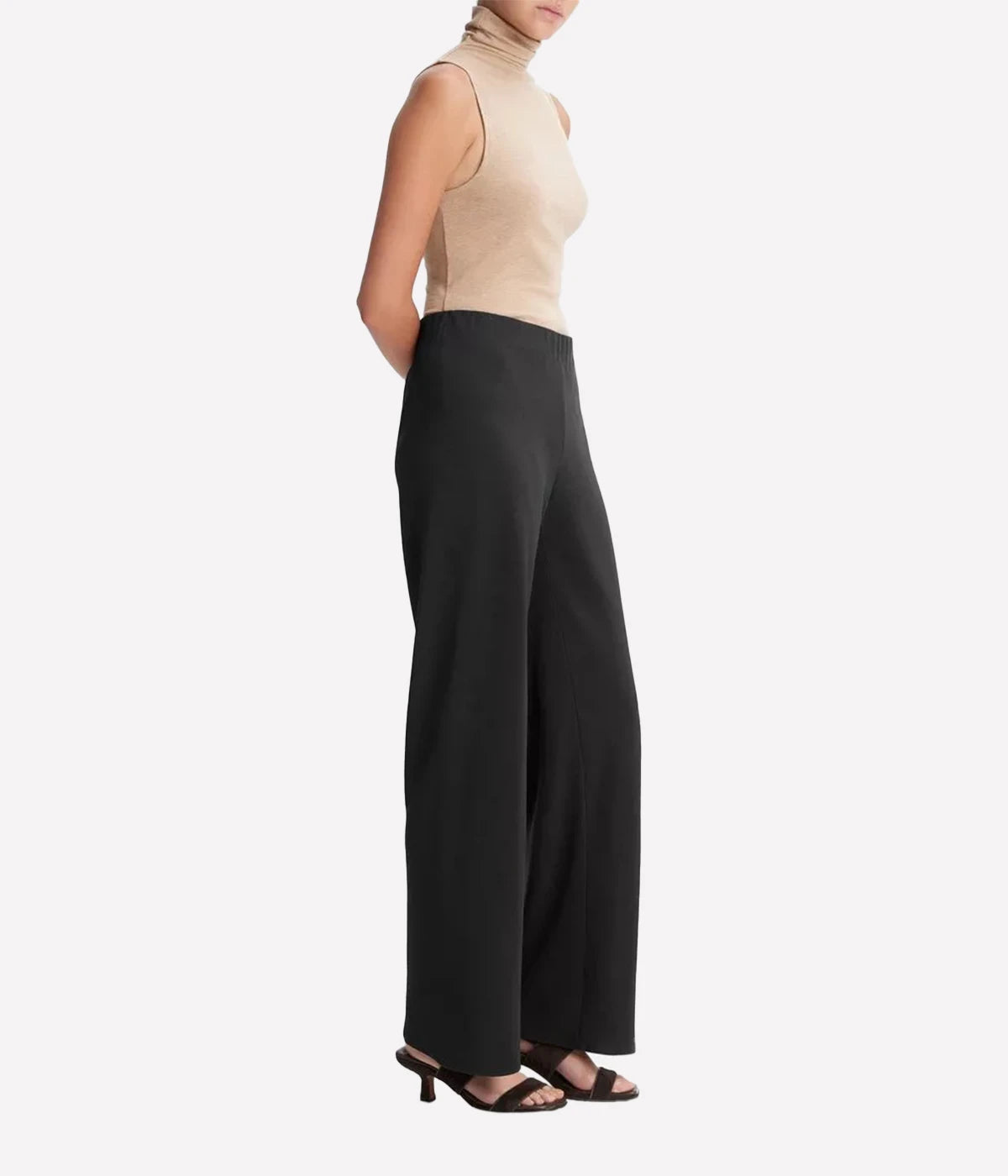 High Waisted Bias Pant in Black