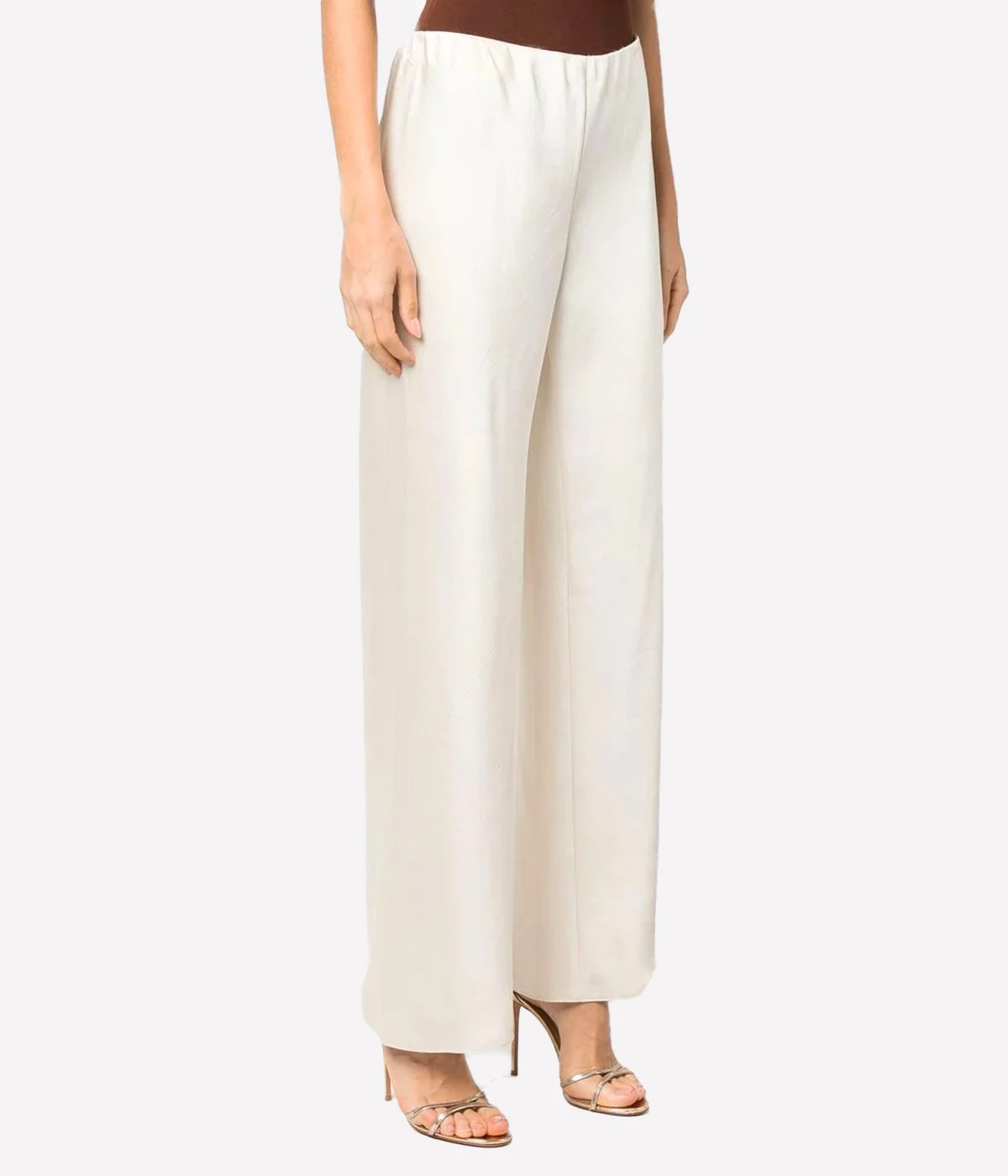 High Waisted Bias Pant in Bone