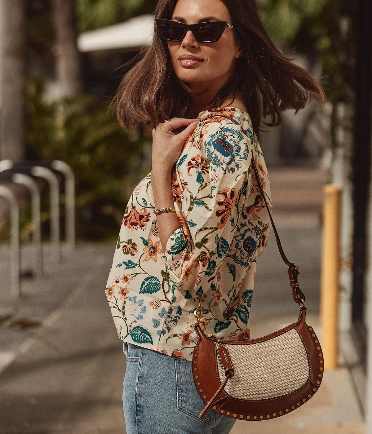 Oskan Moon Bag In Natural Cognac