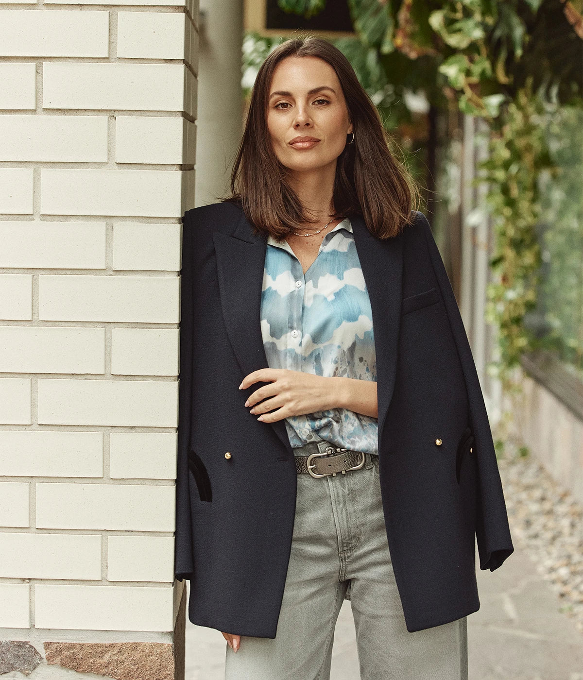 Resolute Everyday Double Breasted Blazer In Navy