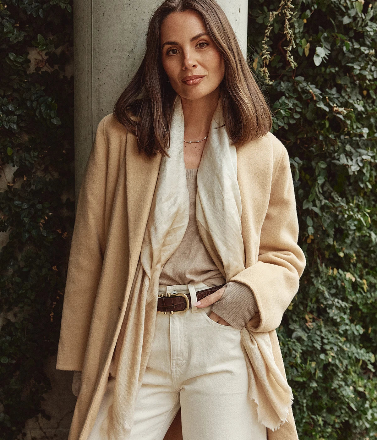 Single Breasted Classic Coat in Camel