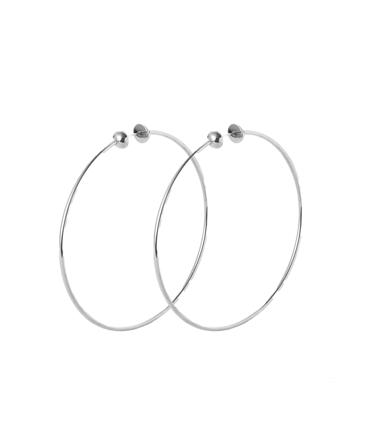 Icon Large Hoops in Silver