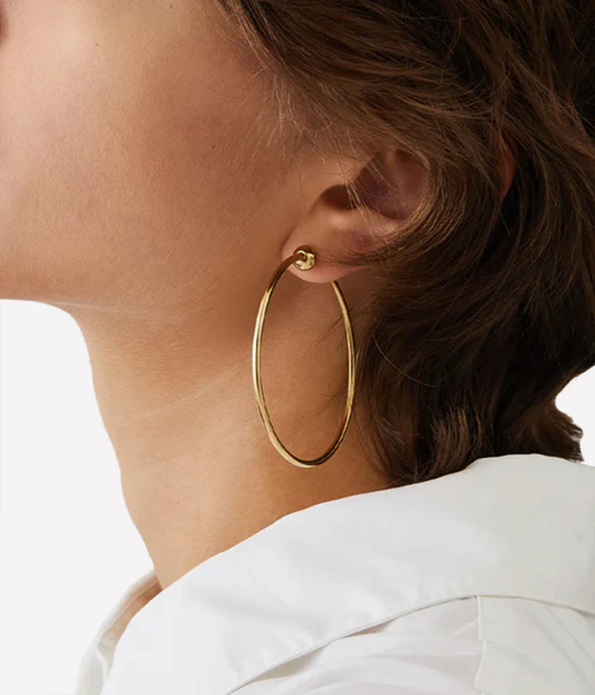Icon Medium Hoops in Gold