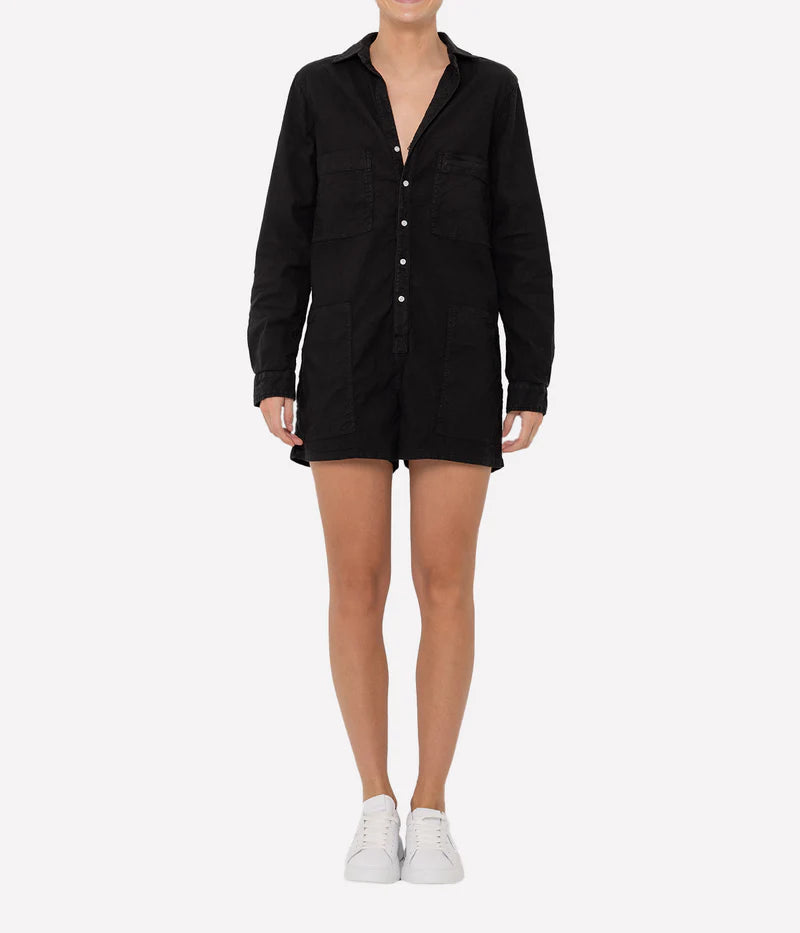 *FINAL SALE* Ireland Longsleeve Playsuit in Black