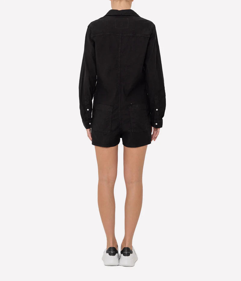 *FINAL SALE* Ireland Longsleeve Playsuit in Black