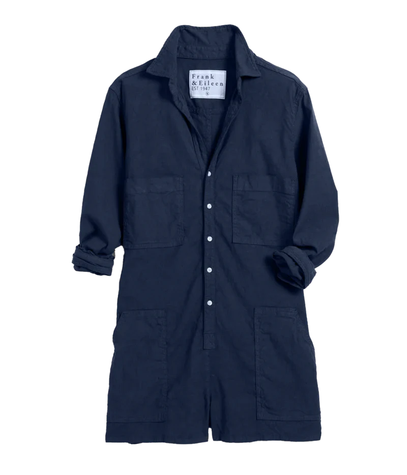 *FINAL SALE* Ireland Longsleeve Playsuit in Navy
