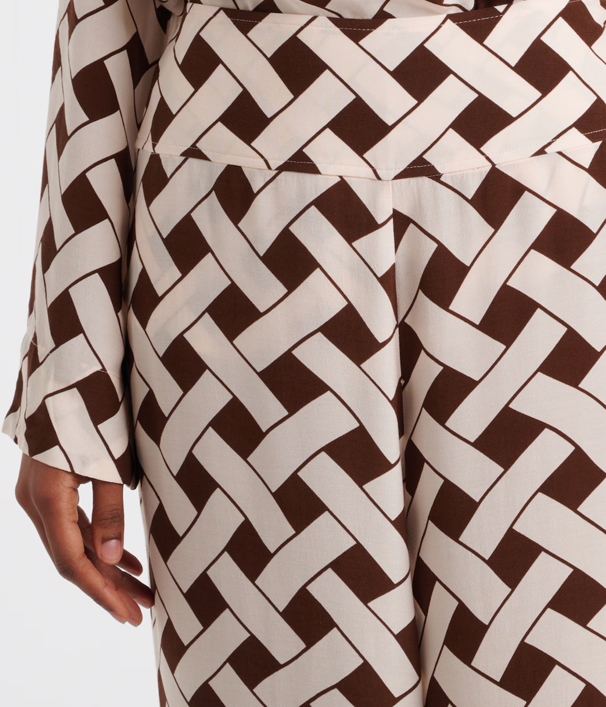 *FINAL SALE* Isotta Trouser Diamond Wave Chocolate