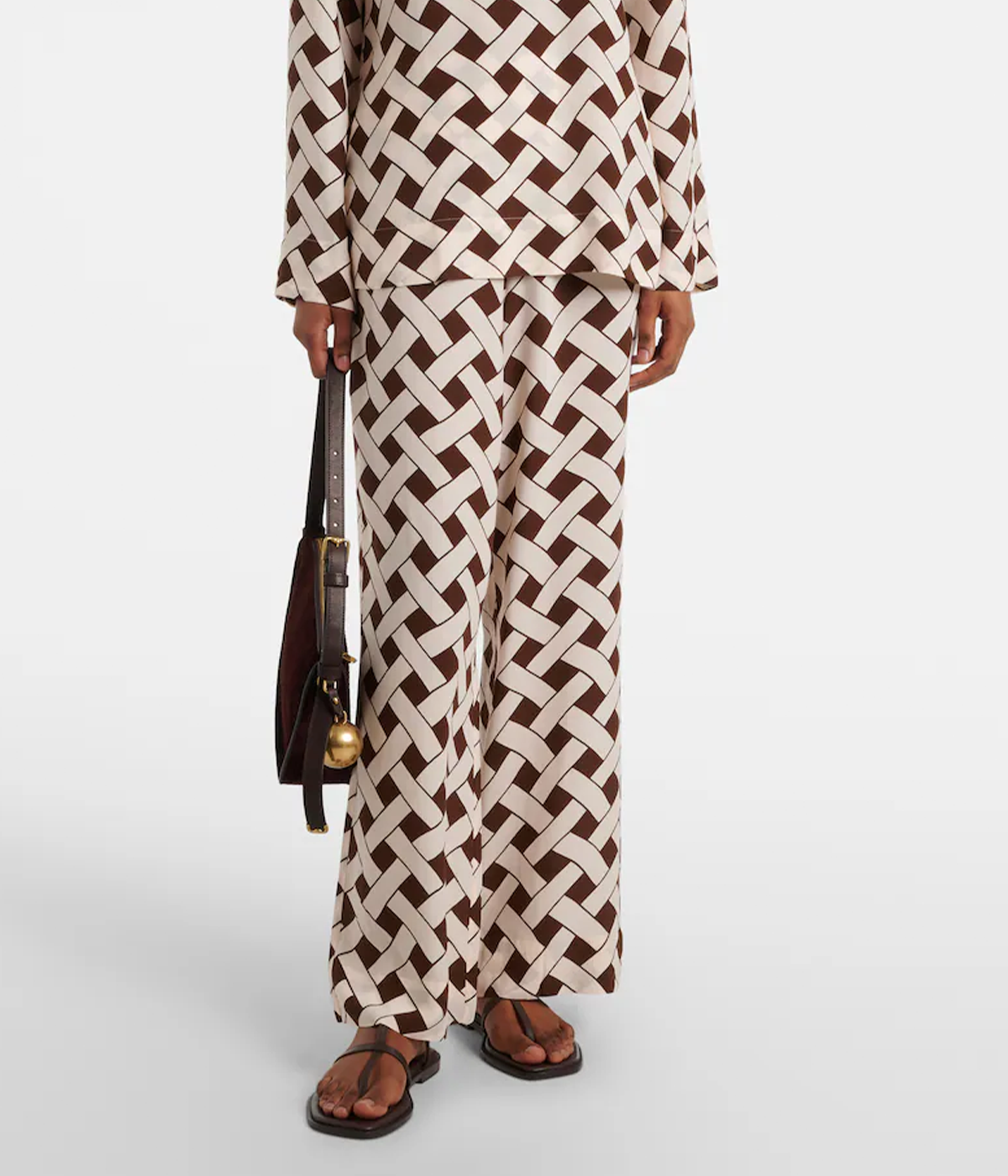 *FINAL SALE* Isotta Trouser Diamond Wave Chocolate