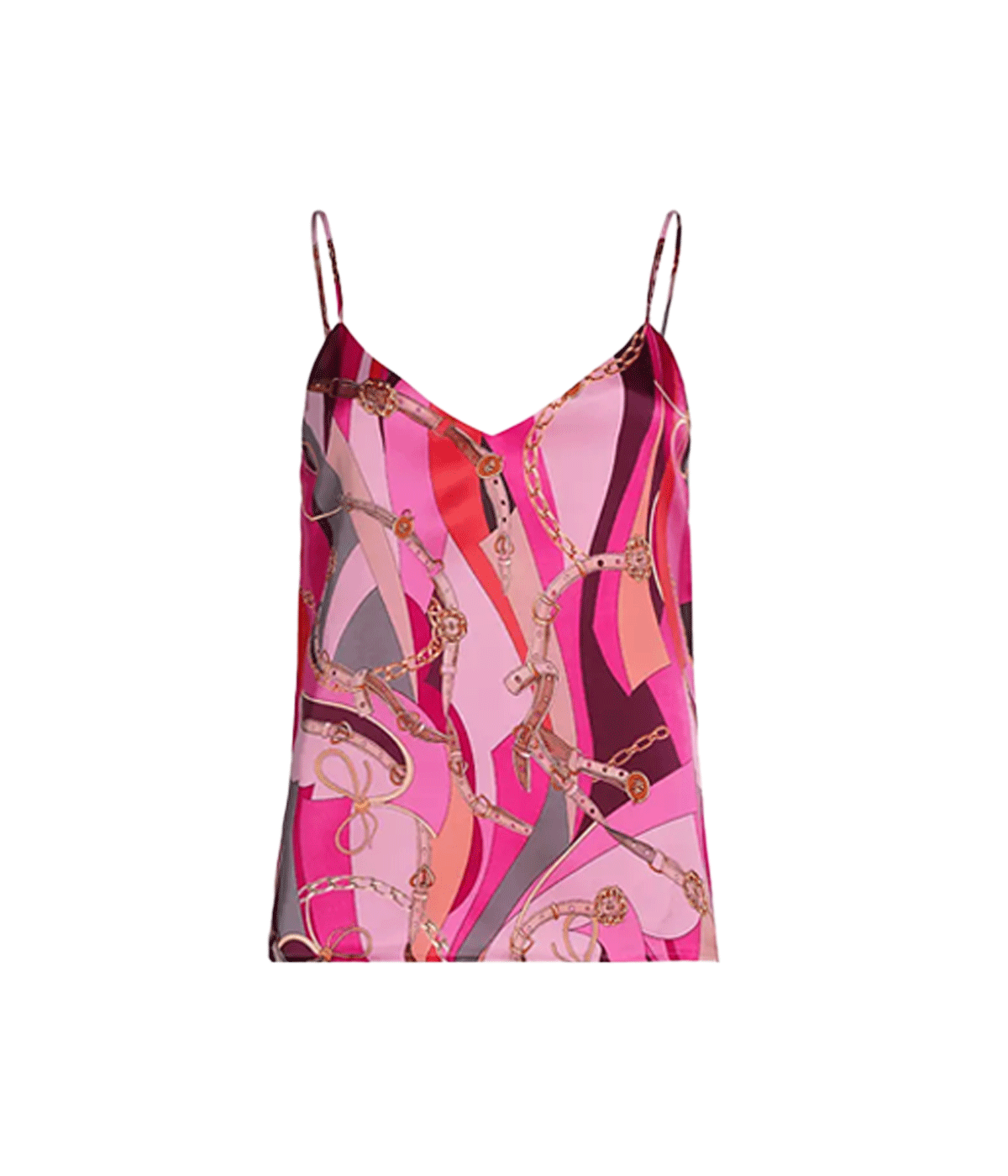 *FINAL SALE* Jane Spaghetti Top in Pink Multi Buckle Swirl