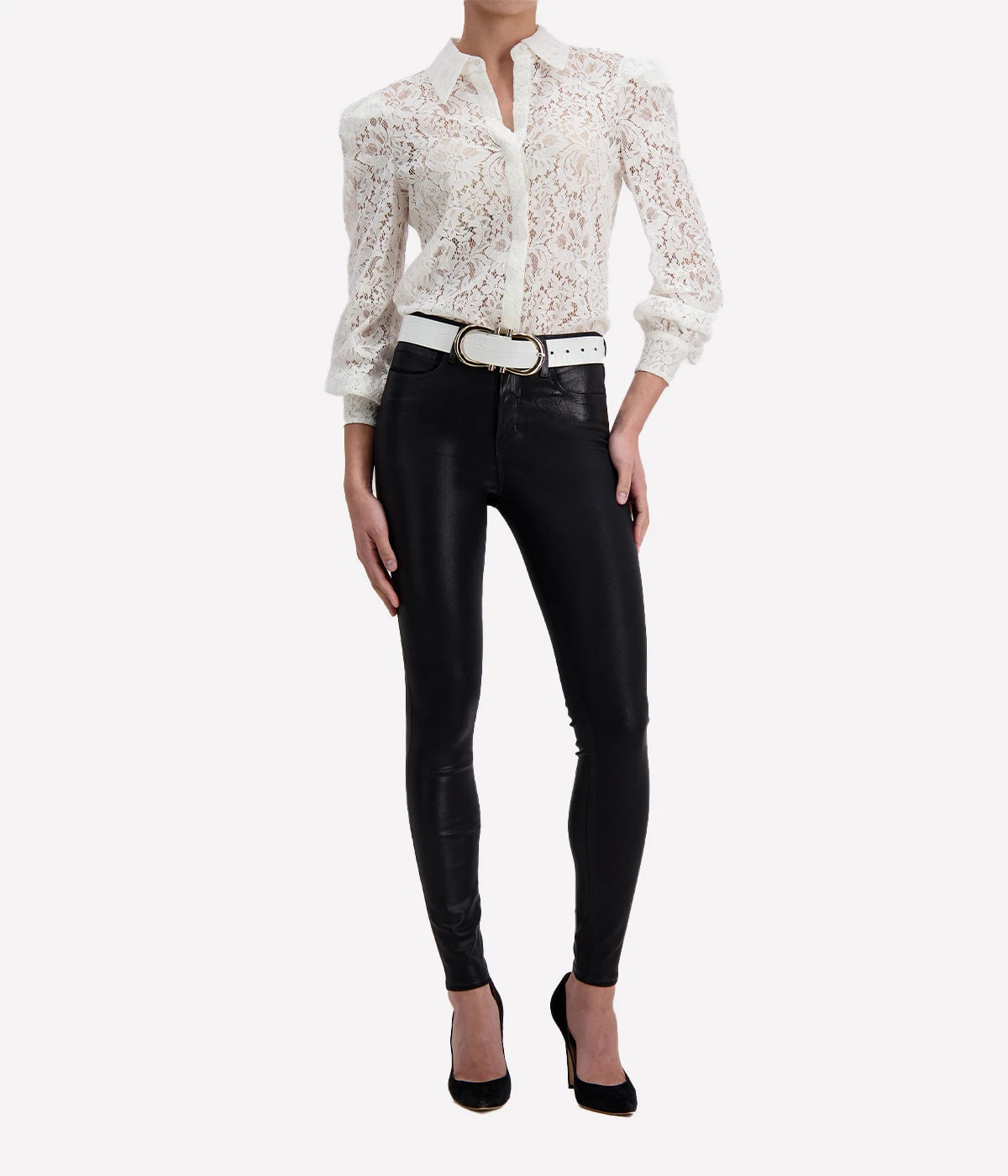 Jenica Lace Shirt in Ivory