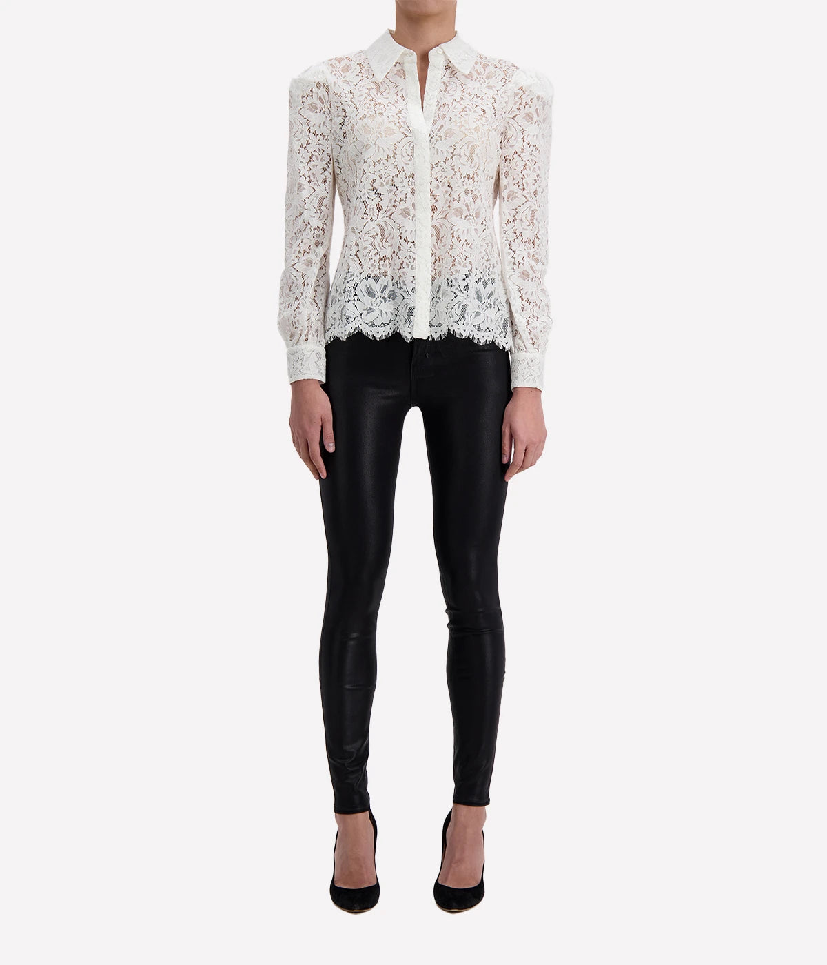 Jenica Lace Shirt in Ivory