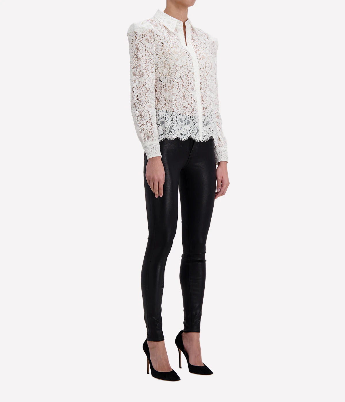 Jenica Lace Shirt in Ivory