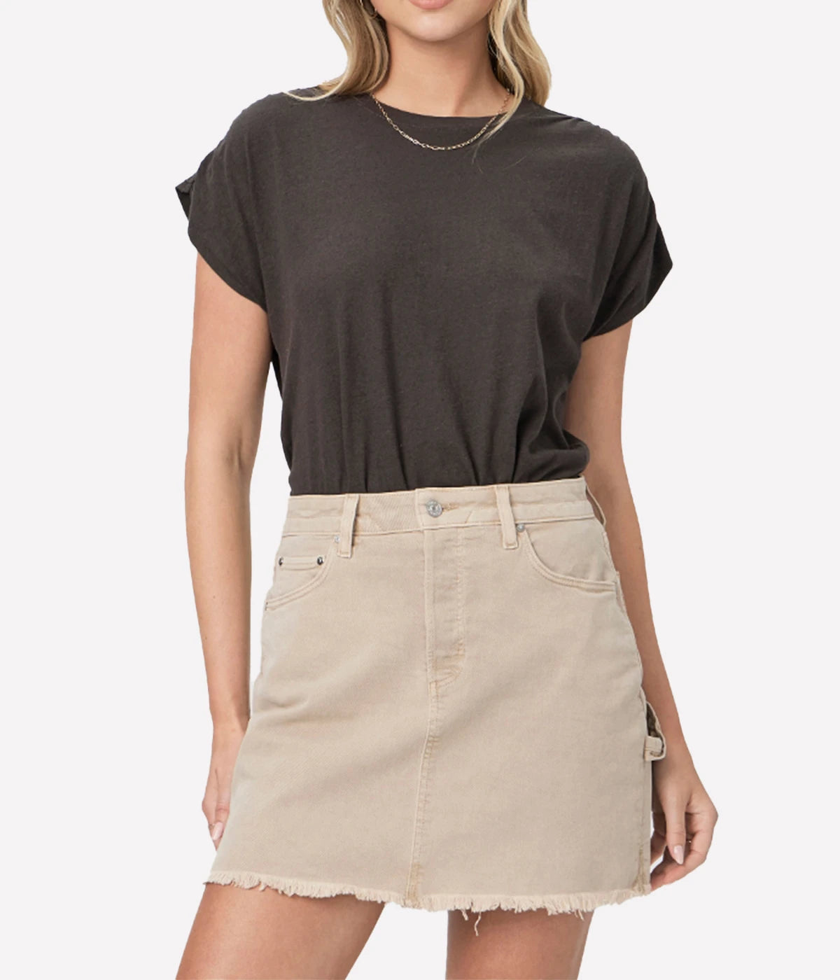 Jessie Denim Skirt in Vintage Soft Sand