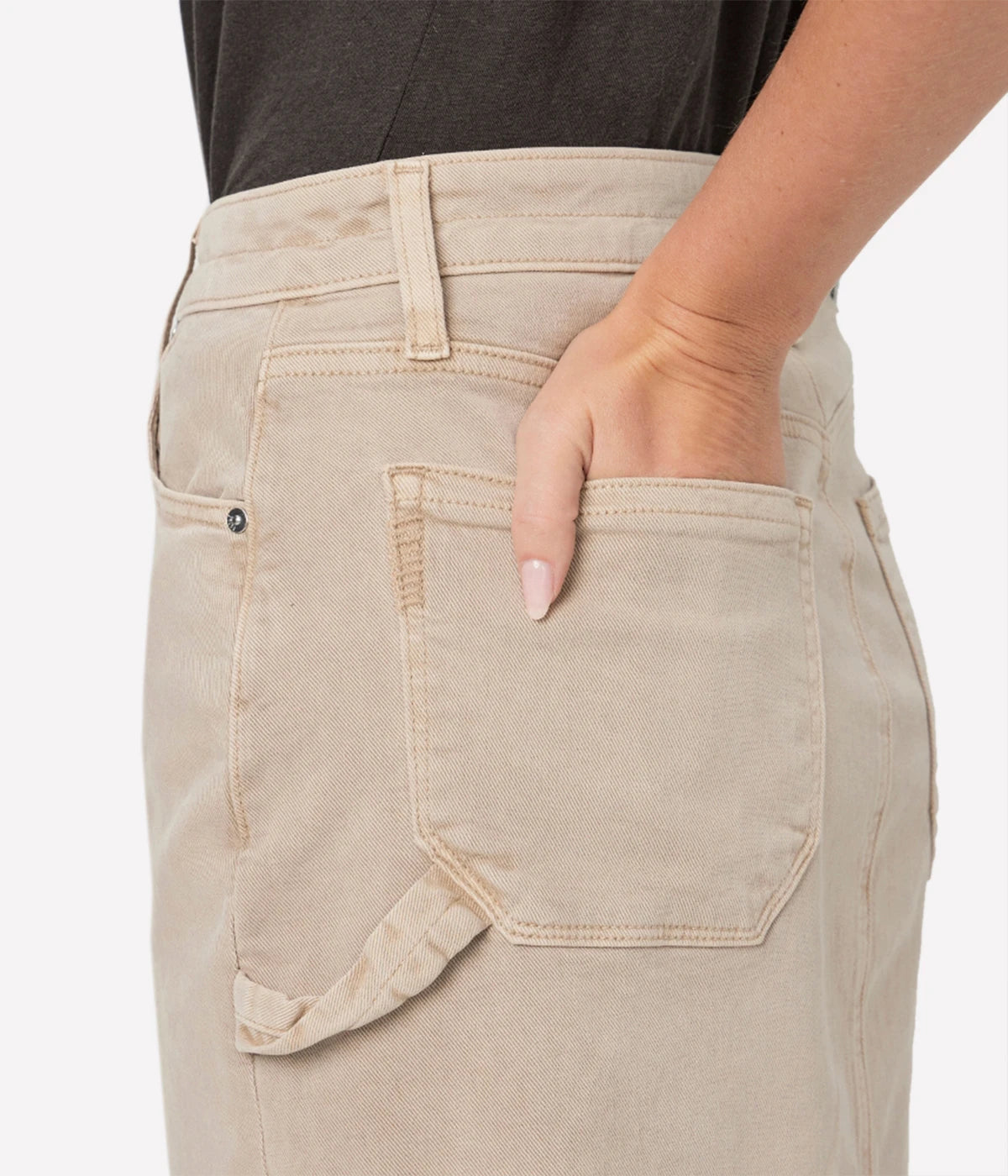 Jessie Denim Skirt in Vintage Soft Sand