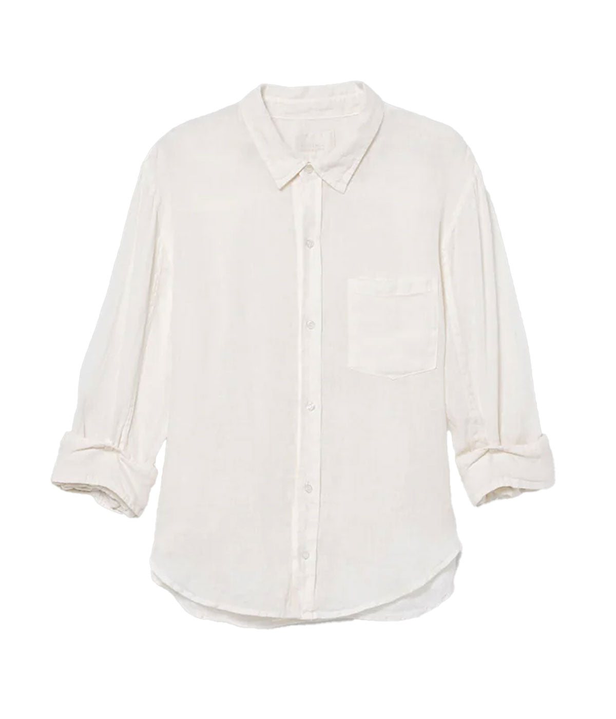 Kayla Linen Shirt In VANILLA